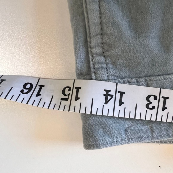 Madewell Velvetteen Wide Leg Crop Pants Dusty Rain Drop Blue High Rise 27 - Picture 4 of 11